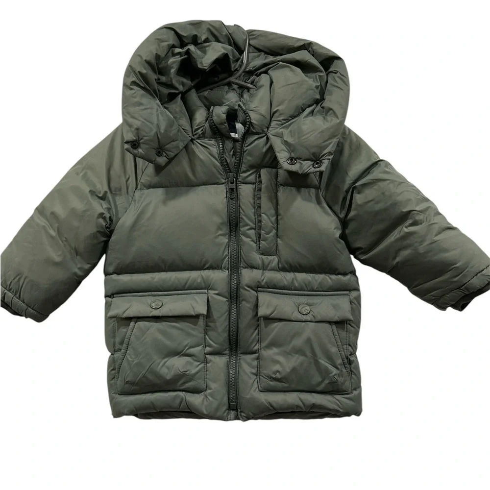 Zara Green Puffer Jacket